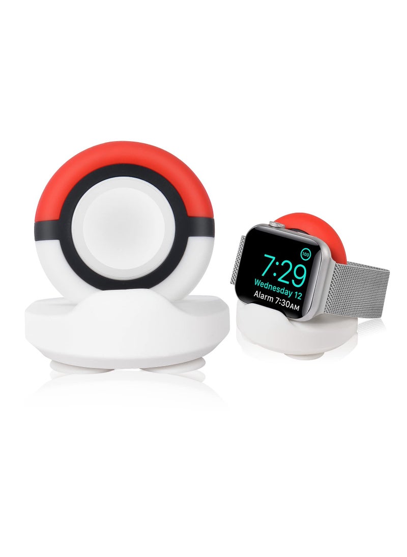 SYOSI - Charger Stand for Apple Watch, Silicone Non-slip Dock, Wireless Fast Watch Charger Stand with Charging Cable, Charging Station Dock Holder Compatible with Apple Series Ultra/Se/8/7/6/5/4/3/2/1 - Image 1