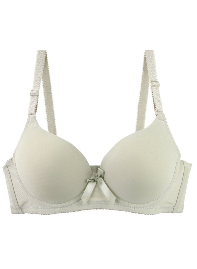 Intimates For Women With Big Pure Color Glossy One-piece Seamless Large Size Bra, Push-up Anti-sagging