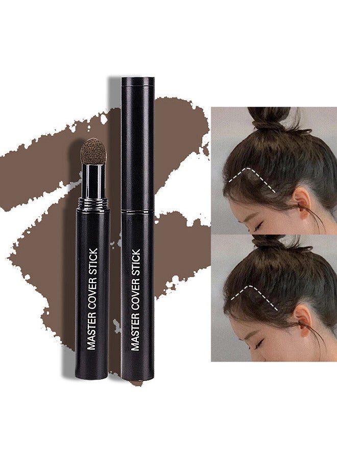JOVIALITY Hairline Powder Hair Root Touch Up,Hair Filler Volumizing Powder Fill In Receding Hair Lines Bald Spots Wide Parts Forehead Side,Hairline Finishing Stick Sweatproof For Women Men (Coffee) - Image 1
