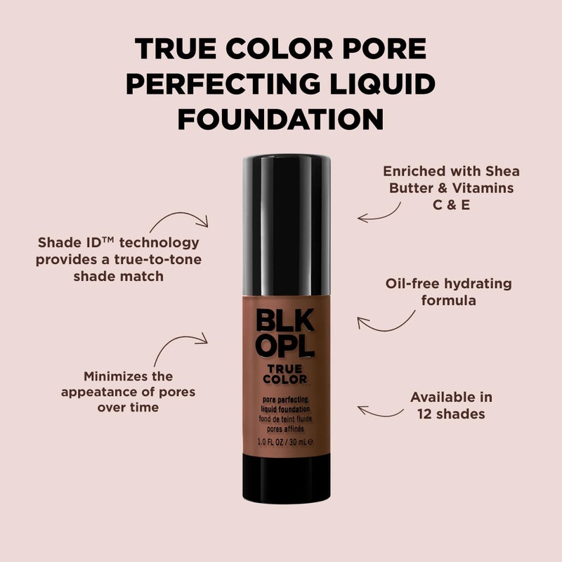 Black Opal BLK/OPL TRUE COLOR Pore Perfecting Liquid Foundation, Nutmeg â€” enriched with Vitamins C & E, paraben-free, fragrance-free, cruelty-free - Image 2
