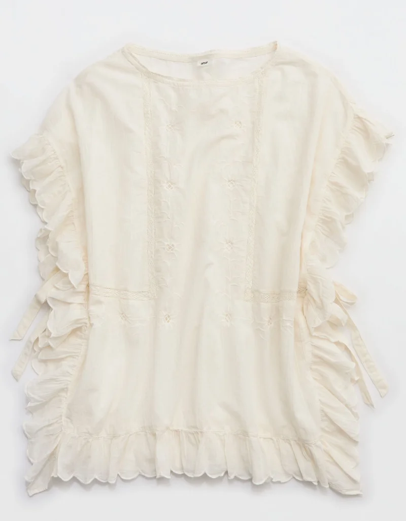 آري من امريكان ايجل بلوفر مطرّز بحواف متموجة من تشكيلة آري