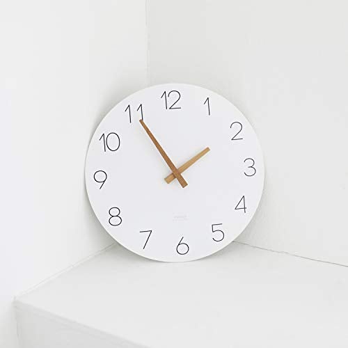 mooas Flatwood Wall Clock, Analog Wall Clock, Silent Non-Ticking 12 inch Modern Wall Clocks Battery Operated for Office, Home, Bathroom, Kitchen, Bedroom, School, Living Room - Image 2