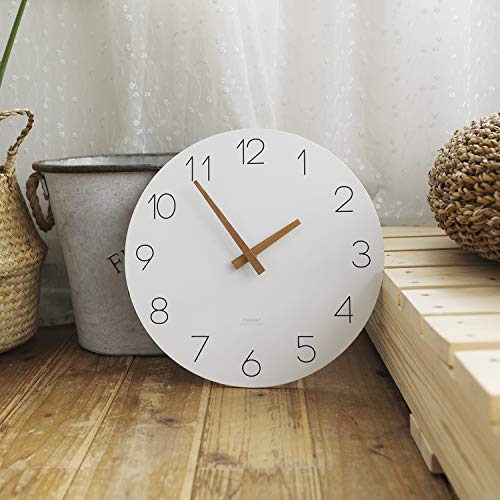 mooas Flatwood Wall Clock, Analog Wall Clock, Silent Non-Ticking 12 inch Modern Wall Clocks Battery Operated for Office, Home, Bathroom, Kitchen, Bedroom, School, Living Room - Image 4
