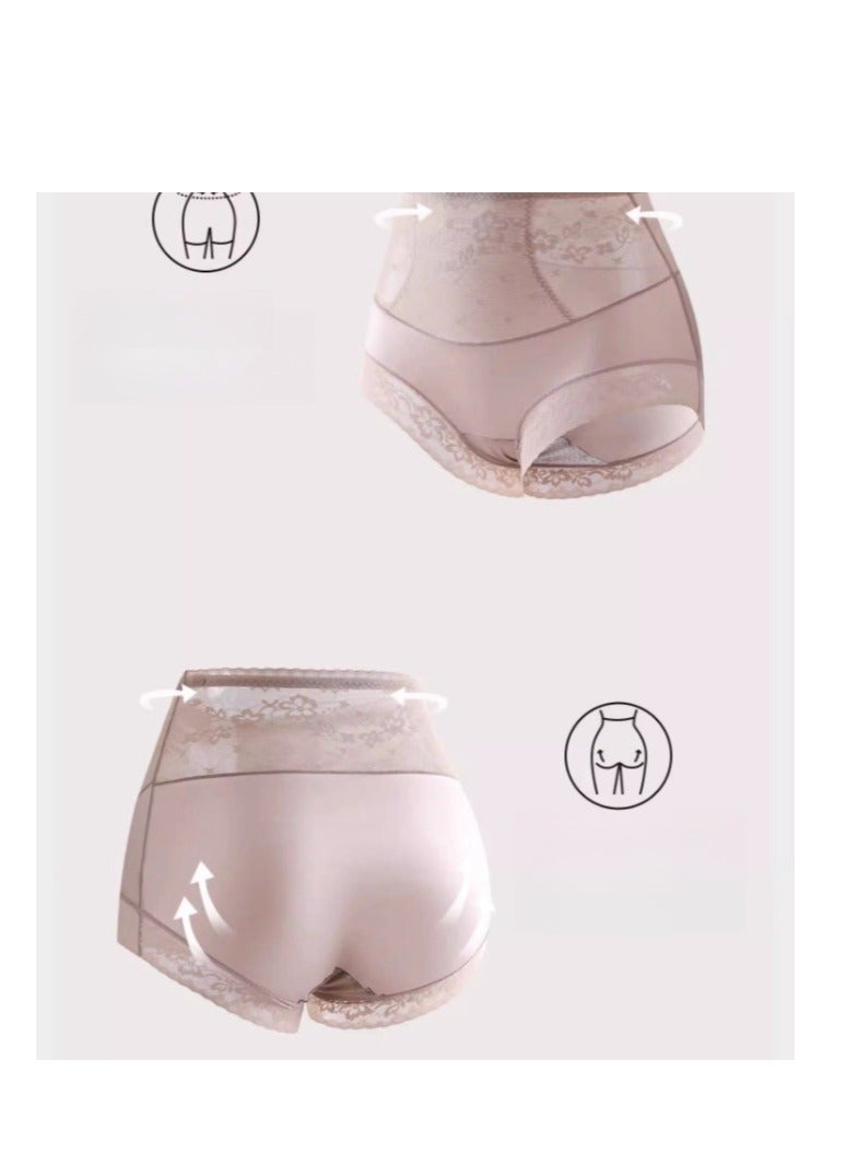 MIIOW (طقم مكون من ثلاث قطع) ملابس داخلية نسائية لرفع وتشكيل الورك بعد الولادة مع ملابس داخلية مثلثة من الدانتيل عند الخصر المتوسط والعالي ولا تترك أثراً - Image 5