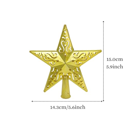 Ascension Christmas Tree Hanging Star for Christmas Decoration Tree Top Topper Xmas Hangings Ornaments, New Year Decoration & Gift Item (Pack of 2) - Image 3
