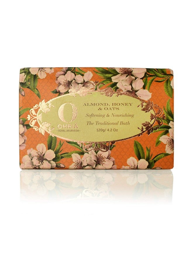 OHRIA Ayurveda Almond Honey & Oats Bathing Bar Softening & Nourishing 120Gm - Image 2