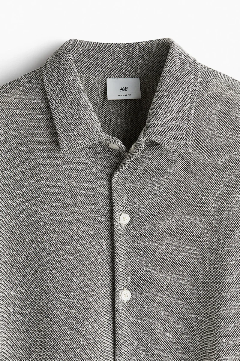 H&M Regular Fit Short-sleeved piqué shirt
