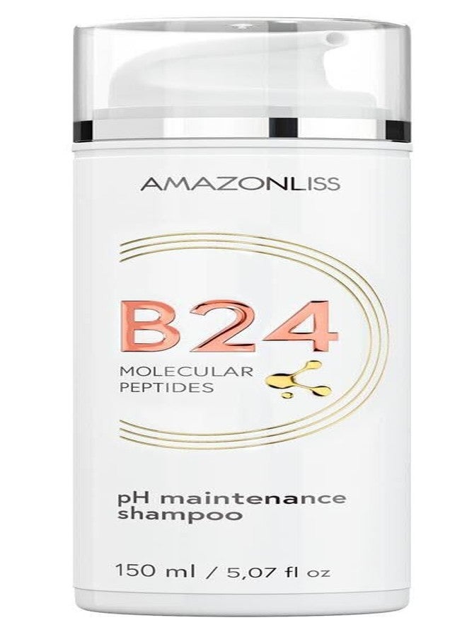Amazonliss Shampoo with Molecular Peptides B24 - pH Balanced, High Foam, Sulfate-Free - Repairs & Strengthens Damaged Hair - Brazilian Hair Care - 5.07 fl oz - Image 1