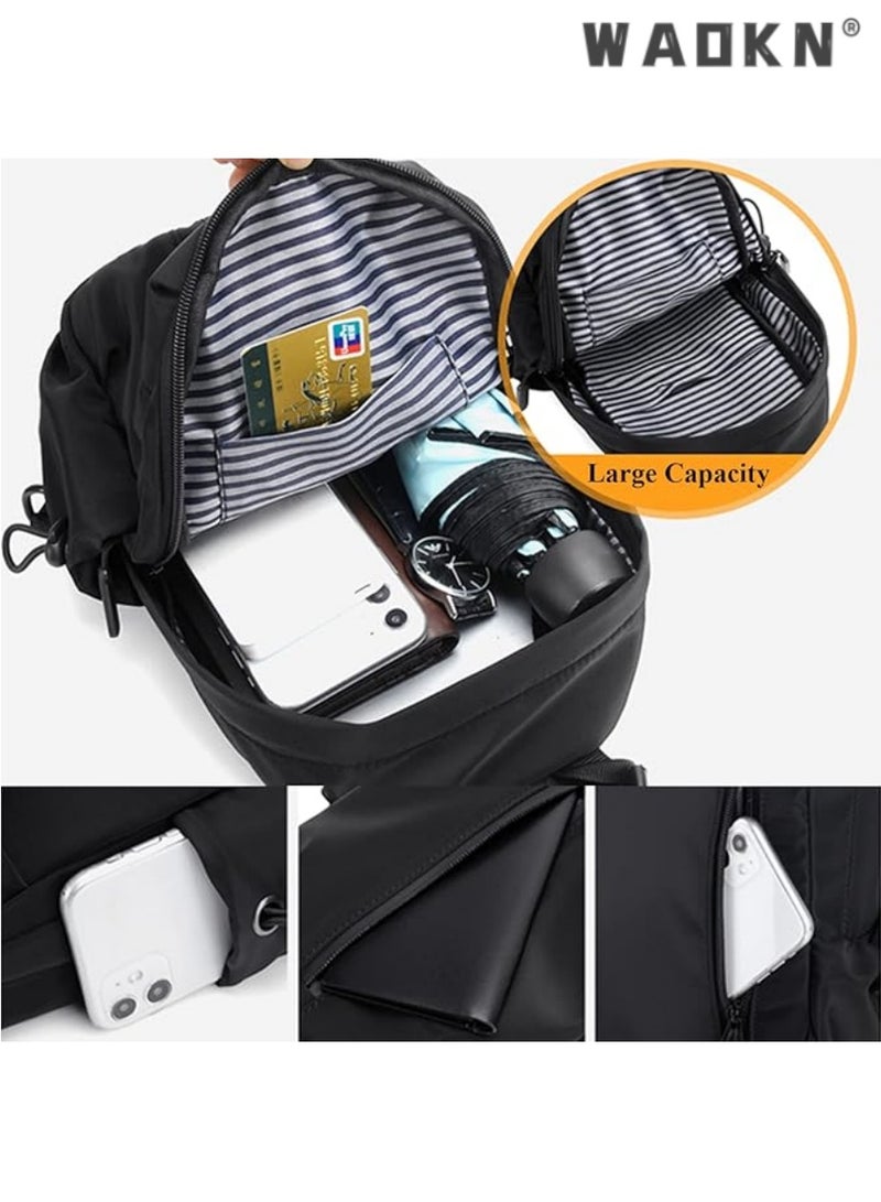 دبليو أيه أو كي أن أزياء حقيبة الكتف واحد مائل ، والسفر والرياضة والترفيه حقيبة مع واجهة USB شحن  - Image 4