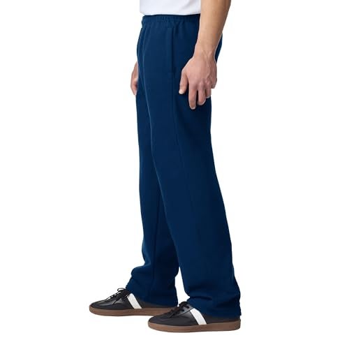 Gildan Adult Fleece Open Bottom Sweatpants with Pockets, Style G18300, Navy, Large US - Image 2