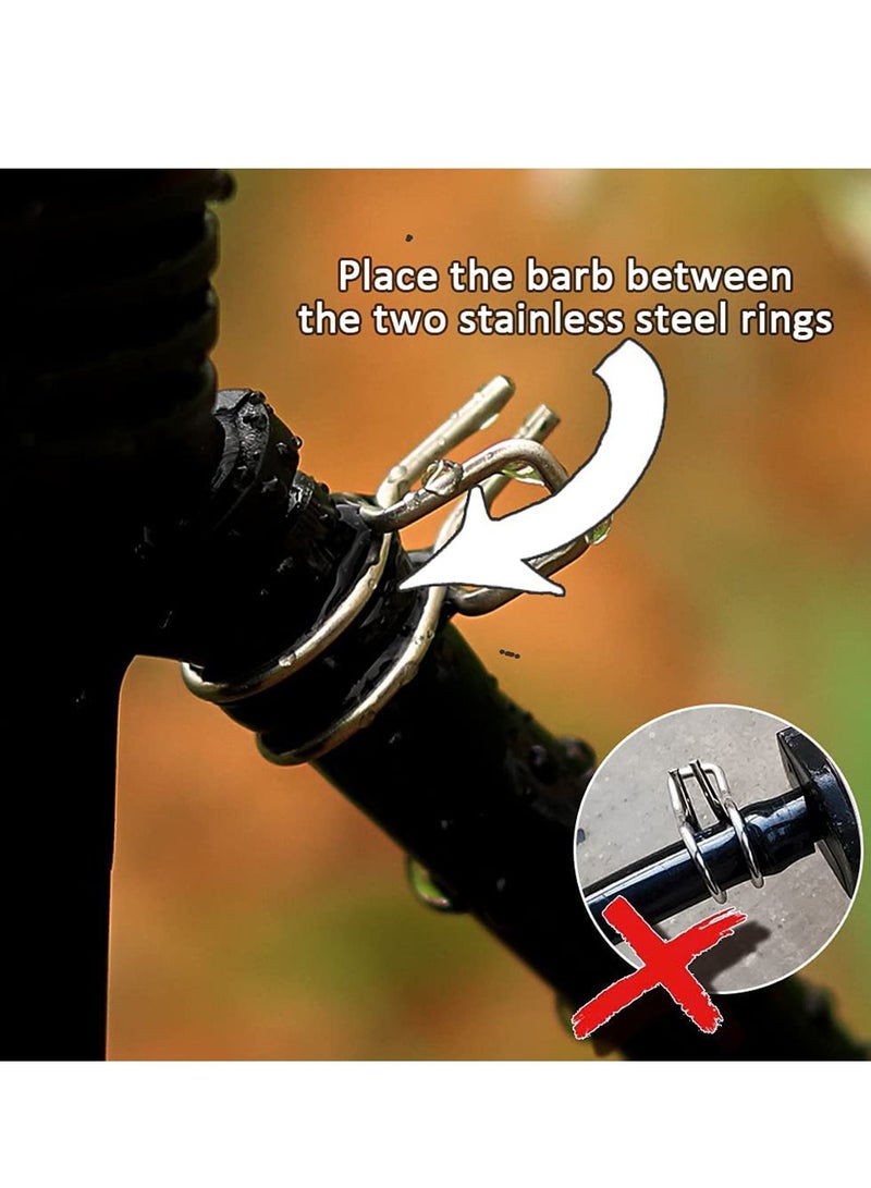 SYOSI 100pcs 1/4" Irrigation Hose Clamp Firm and Leak-Proof Easy to Install Solution Kit Connector Fitting Double Steel Wire Coil - Image 2