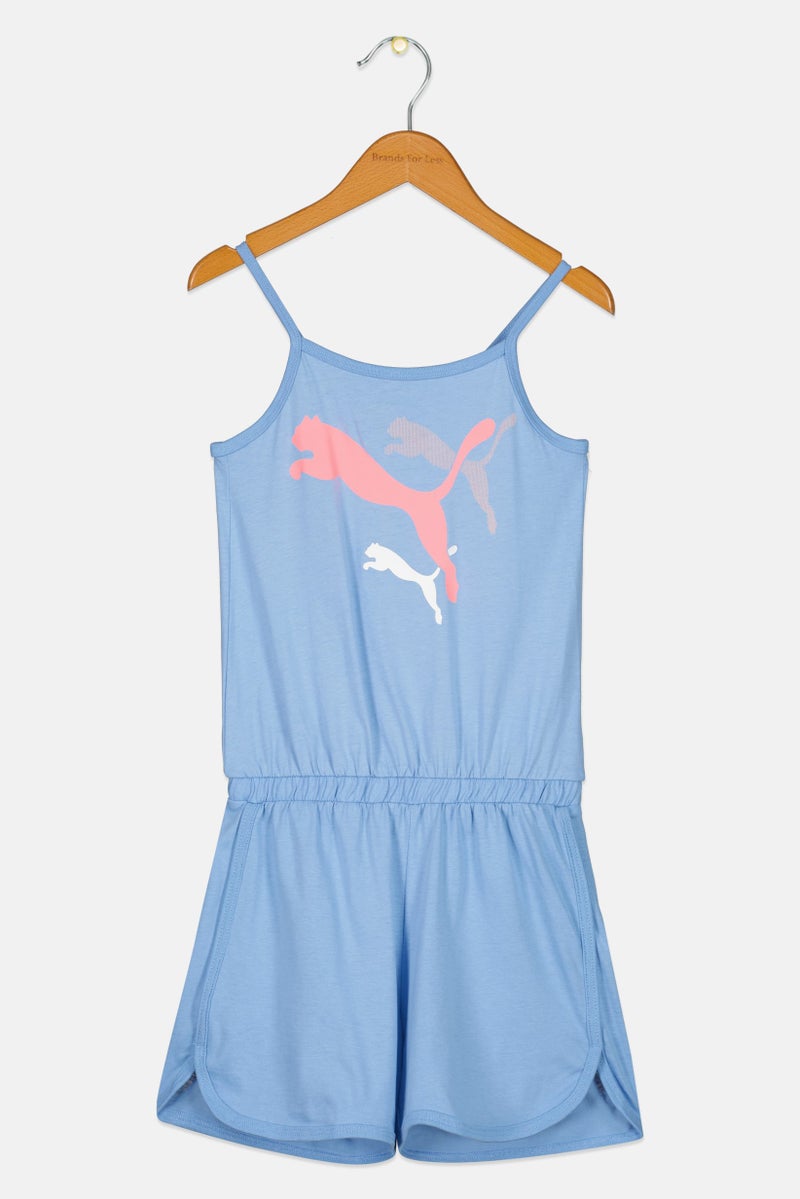 PUMA Kids Girl Brand Logo Outdoor Playsuits, Lavender - Image 3