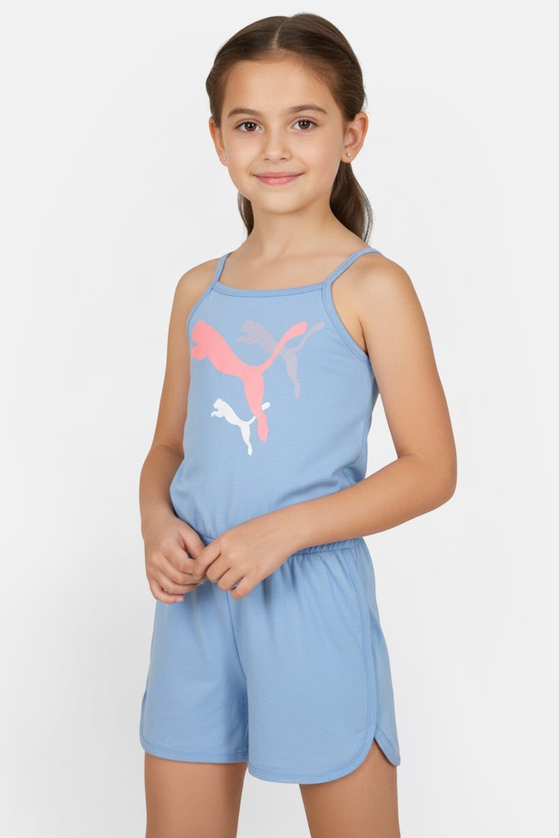 PUMA Kids Girl Brand Logo Outdoor Playsuits, Lavender - Image 1