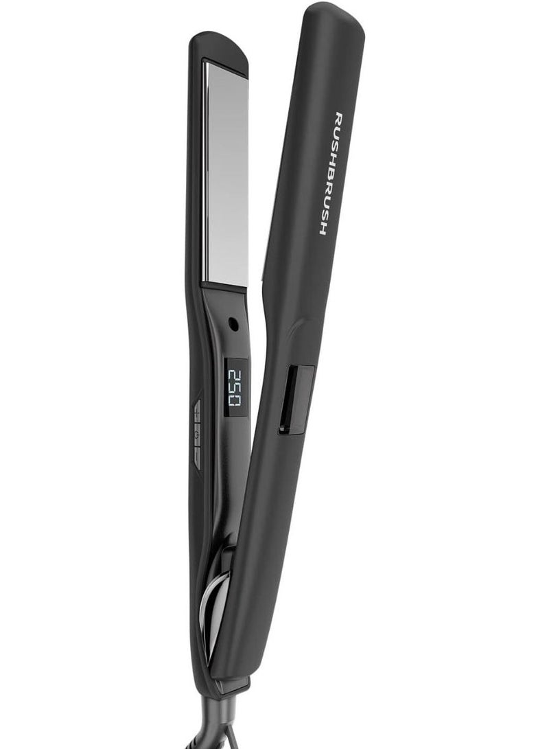Rush Brush X2 Max Straightener Titanium Plates 250°C 18 Heat Level MHM Plate Fast Heating - Black - Image 2