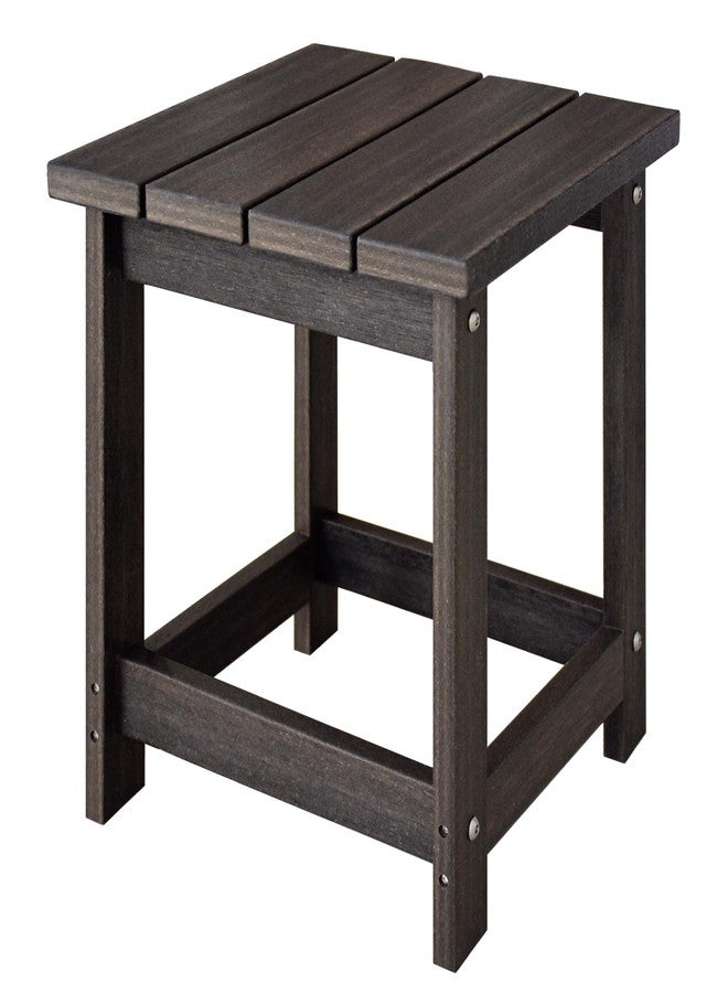 LZRS Adirondack Square Outdoor Side Table for Patio, Pool Composite Patio Table,HDPE End Tables for Backyard,Pool, Indoor Companion, Easy Maintenance & Weather Resistant(Brown Mixture) - Image 1