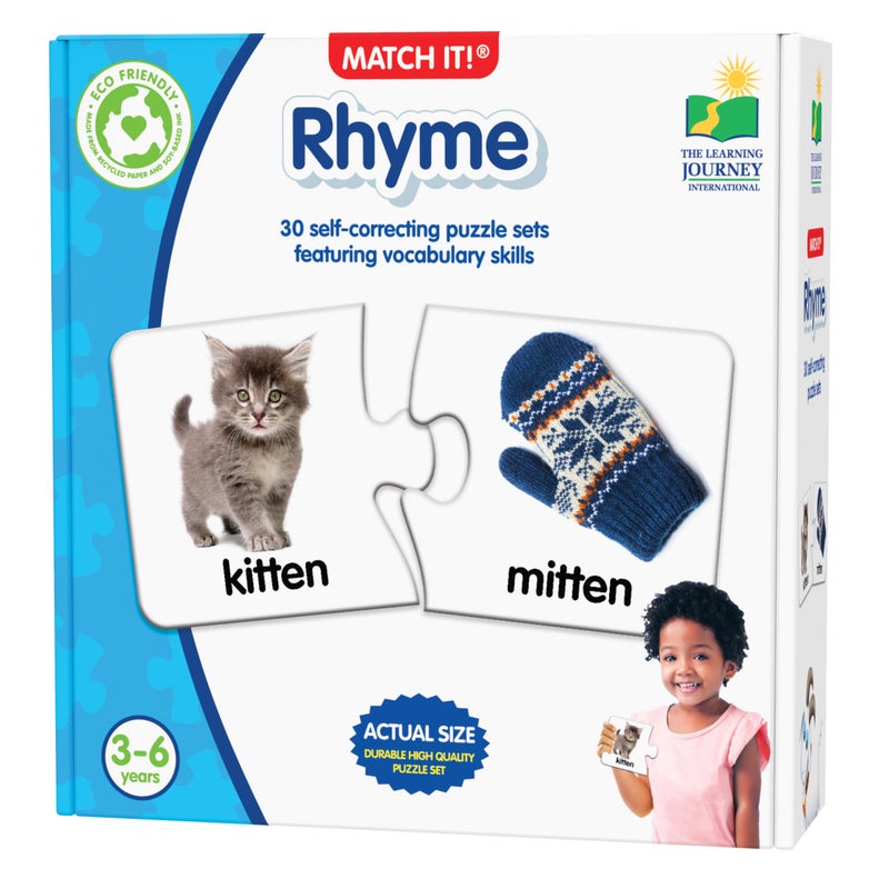 THE LEARNING JOURNEY Learning Journey International Match It Rhyme 30 SelfCorrecting Rhyming Words with Matching Images for Emerging Readers Multicolor - Image 3