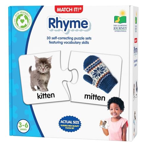 THE LEARNING JOURNEY Learning Journey International Match It Rhyme 30 SelfCorrecting Rhyming Words with Matching Images for Emerging Readers Multicolor - Image 1