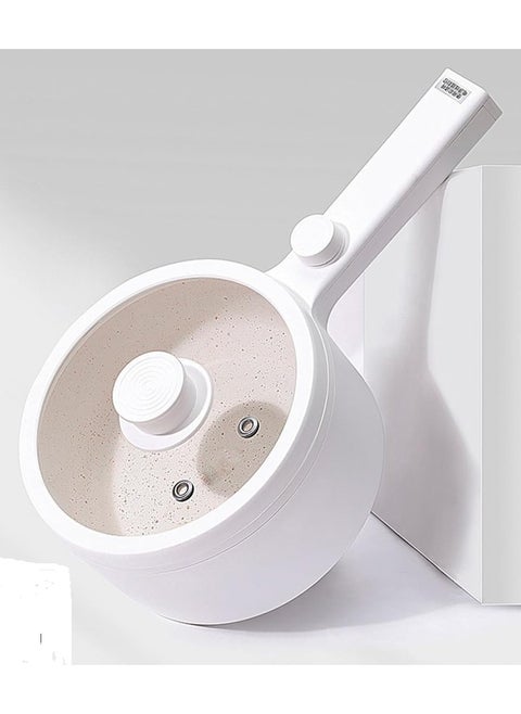 1.5L Mini Portable Electric Pan, Electric Hot Pot, 700W Non-Stick Rapid Multi-Cooker with Lid 2 Modes Temperature Control 20CM (EU Plug Type)