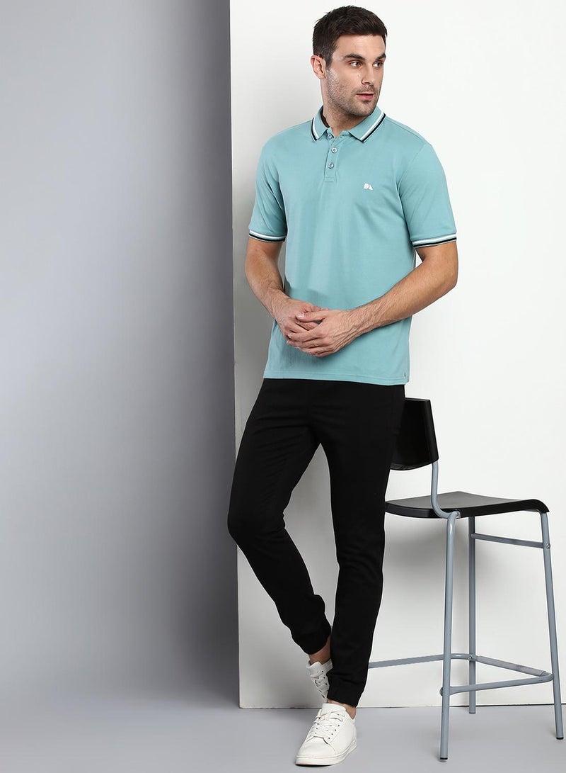 Dennis Lingo Regular Fit Men's Black Cotton Trousers - Mid-Rise, Full Length, Button & Zip Closure  - Image 1