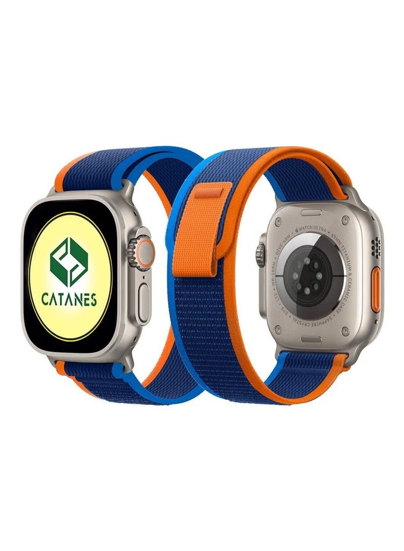 فيسوس حزام رياضي بمشبك لساعة الساعة 49 مللي متر 45 مللي متر 44 مللي متر 42 مللي متر حزام رياضي لسلسلة iwatch Ultra / 8/7 / SE / 6/5/4/3/2/1 كحلي داكن - Image 1