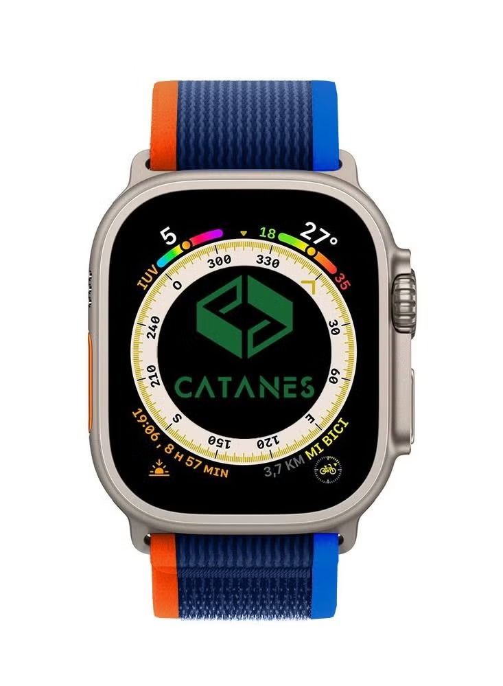 فيسوس حزام رياضي بمشبك لساعة الساعة 49 مللي متر 45 مللي متر 44 مللي متر 42 مللي متر حزام رياضي لسلسلة iwatch Ultra / 8/7 / SE / 6/5/4/3/2/1 كحلي داكن - Image 2