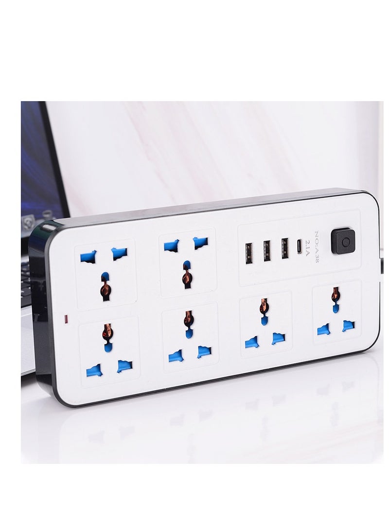 Universal socket, British standard socket, USB plug, multi-purpose power strip, multi slot panel, switch socket  - Image 2