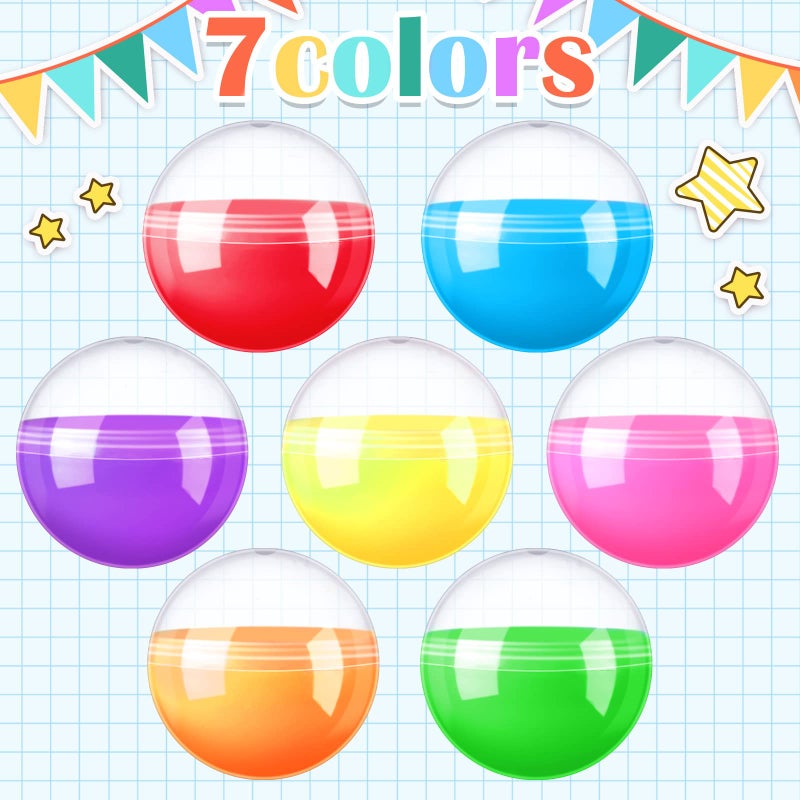 Sosation 150 Pcs 1.1 Inch Gumball Vending Machine Capsules Empty Round Plastic Containers for Prizes Party Favors (Stylish Color) - Image 3
