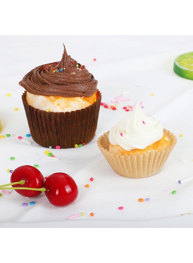 Caperci 500 Count Mini Cupcake Liners Natural Muffin Liners Greaseproof No Smell Small Cupcake Wrappers Baking Cups - Image 4