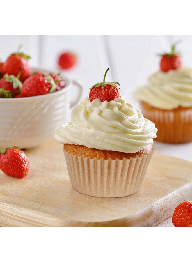 Caperci 500 Count Mini Cupcake Liners Natural Muffin Liners Greaseproof No Smell Small Cupcake Wrappers Baking Cups - Image 2