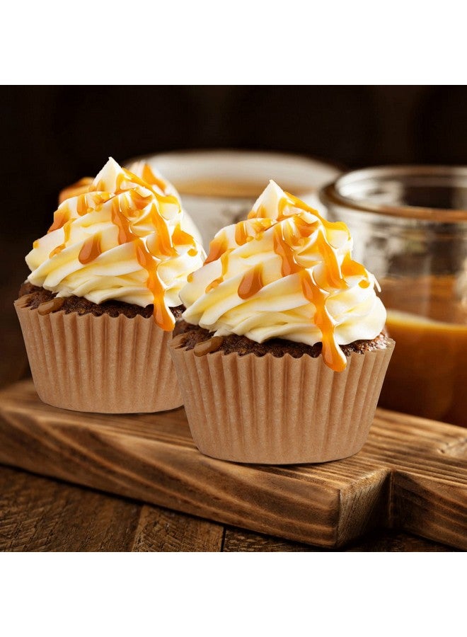 Caperci 500 Count Mini Cupcake Liners Natural Muffin Liners Greaseproof No Smell Small Cupcake Wrappers Baking Cups - Image 3