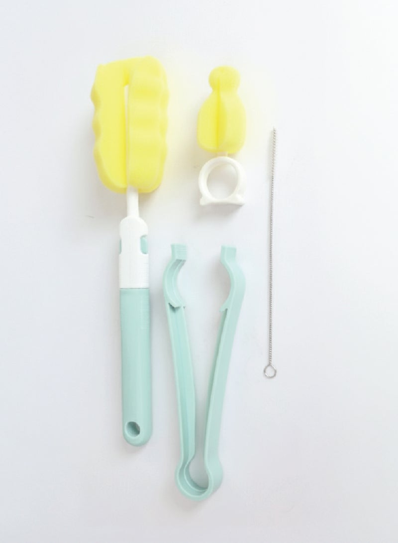 زينيث طقم فرشاة زينيتو لتنظيف زجاجات وإكسسوارات الطفل - شعيرات ناعمة، بلاستيك BPA-Free، مقبض طويل لسهولة الإستخدام - Image 1