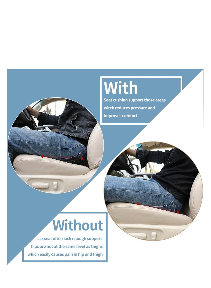 SYOSI Car Seat Cushion, Improve Driving Vision/Posture, Memory Foam Seat Pad for Sciatica and Lower Back Pain Relief, Seat Cushion for Car Seat Driver, Butt Pillow, Office Chair Cushions (Black) - Image 3