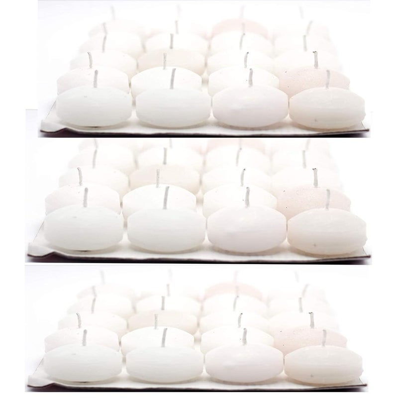 Ein Sof Floating Candles Paraffin Wax 60 Round tealight Candles 5 Hours Burn time unscented Float on Water Candles Nuggets Candles for Home Decoration Long Wick Burning Candles