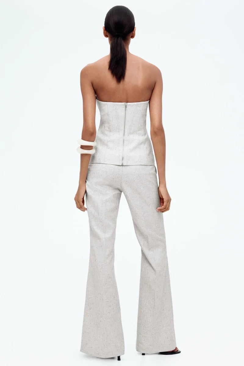 H&M Flared crease-leg trousers for Women | Best Price KSA