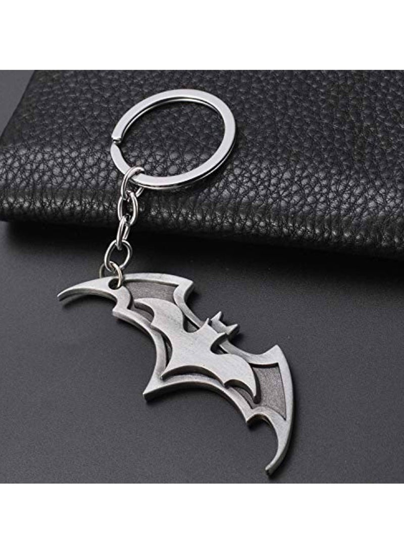 SOLDOUT - Batman Marvel Superhero Metal Keychain Logo Pendant Keychain Keyring Key Rings Key Holder Gift Jewelry (Silver) - Image 1