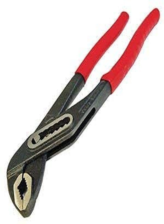 Magrido 10 Inch Curved Water Pump Plier – Insulated Steel Pipe Wrench for Plumbing, Heavy-Duty Adjustable Groove Joint Monkey Spanner – Anti-Slip Grip (Red & Black) - Image 1