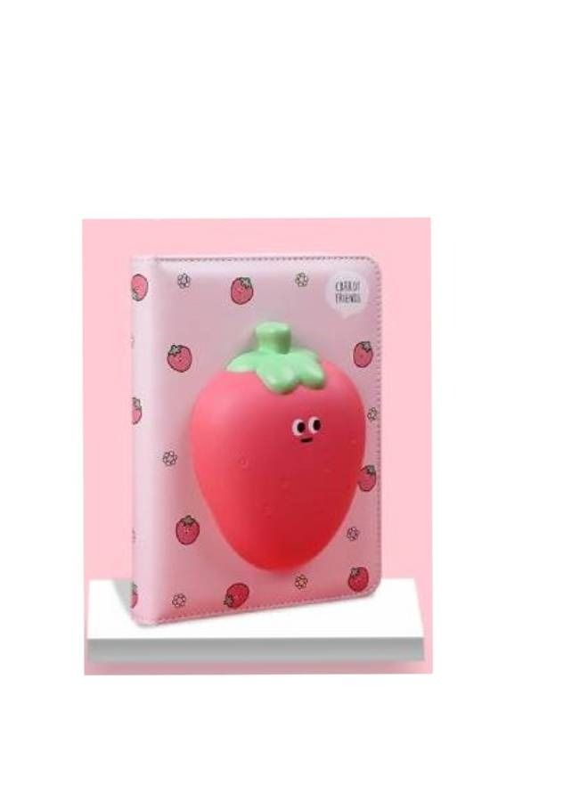 fashionhome Cute Memory Sponge Strawberry Pattern Diary Notebook School Office Writing Drawing Notepad Perfect Gift For Kids - Image 3