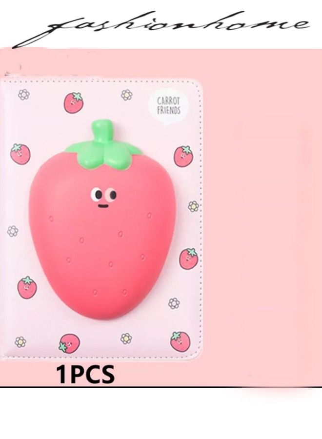 fashionhome Cute Memory Sponge Strawberry Pattern Diary Notebook School Office Writing Drawing Notepad Perfect Gift For Kids - Image 1
