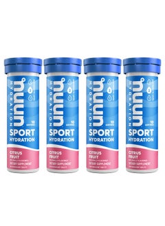 Nuun Sport Electrolyte Tablets For Proactive Hydration Citrus Fruit 4 Pack (40 Servings)  - Image 1