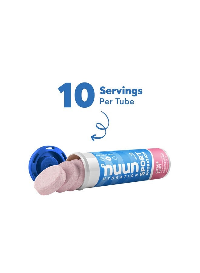 Nuun Sport Electrolyte Tablets For Proactive Hydration Citrus Fruit 4 Pack (40 Servings) - Image 5