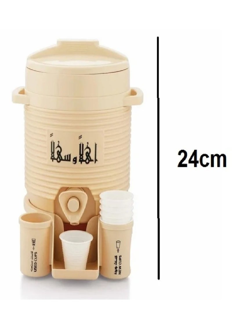 Bailasan - Thermos Alharam Zamzam Water Flask (2L) - Beige | Ideal for Travel & Home Use - Image 1
