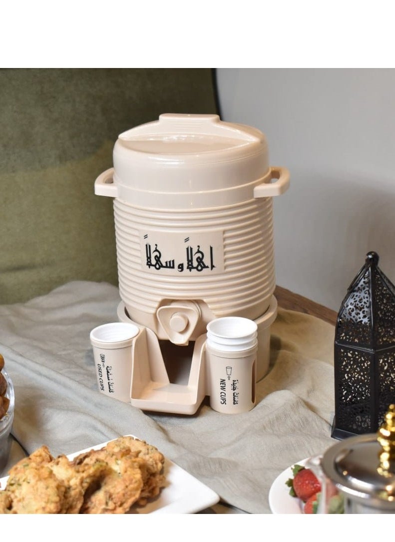 Bailasan - Thermos Alharam Zamzam Water Flask (2L) - Beige | Ideal for Travel & Home Use - Image 1