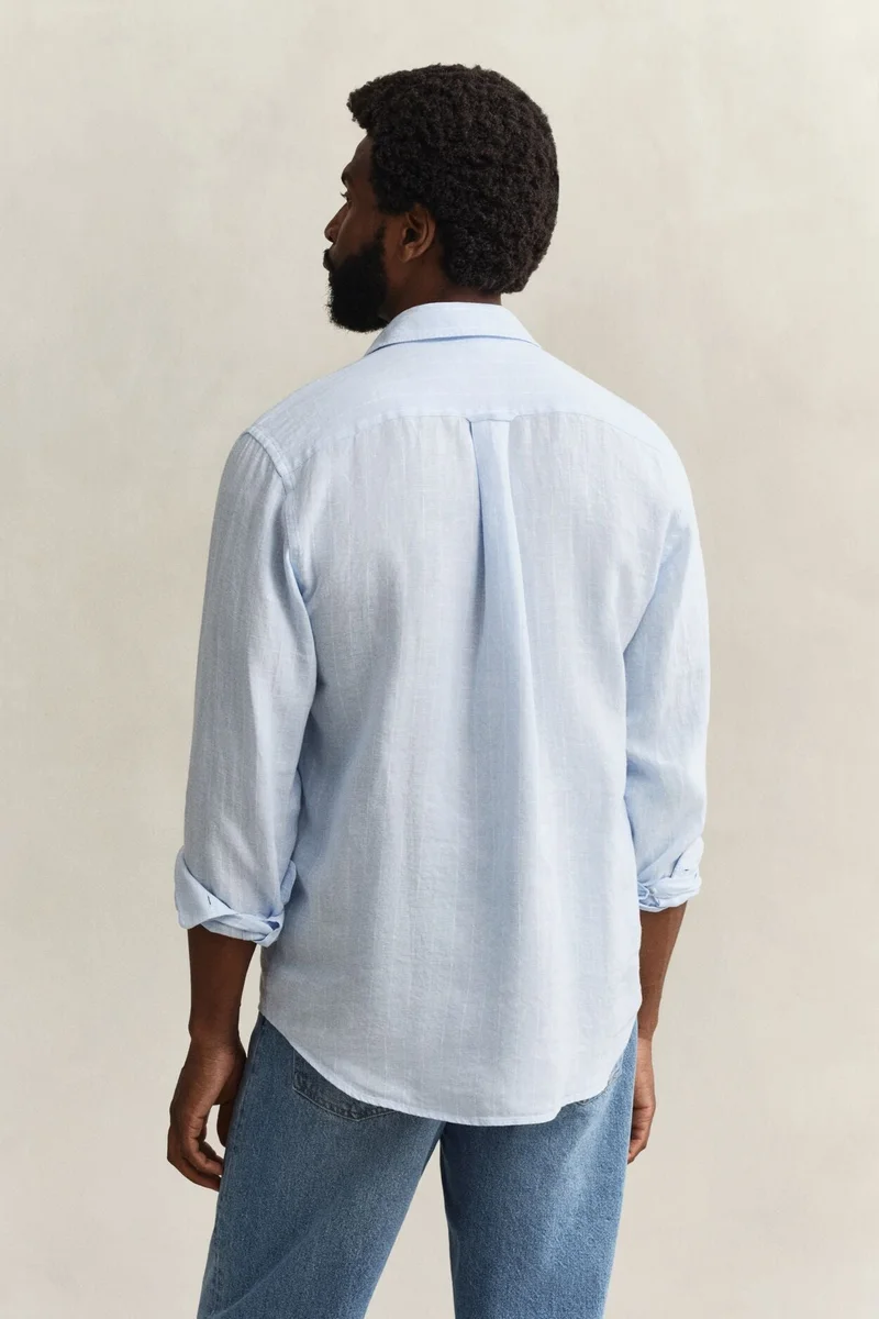 GANT  Regular Linen Stripe Shirt for Men | Best Price UAE