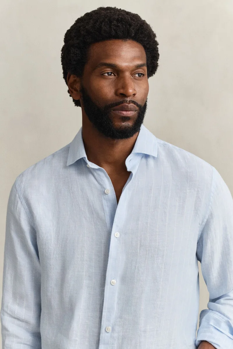 GANT Regular Linen Stripe Shirt