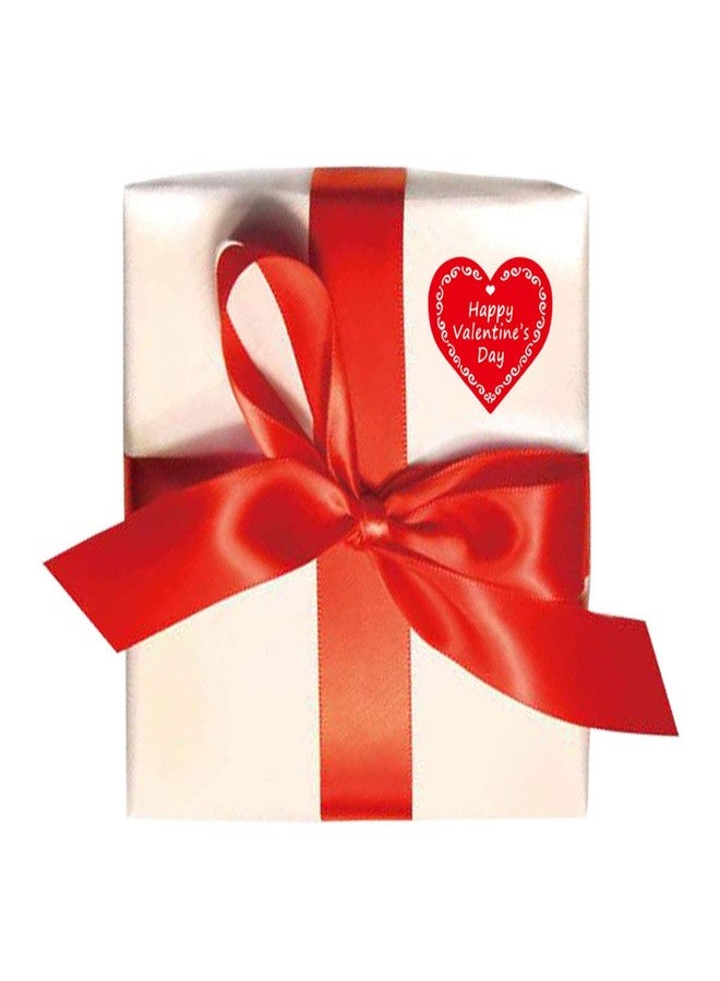 Top label 1.5" Red Heart Shaped Stickers - Valentine's Day Love Heart Stickers Valentine's Day Gift Wrap Tags Stickers - 500 Per Roll 1.5 - Image 5