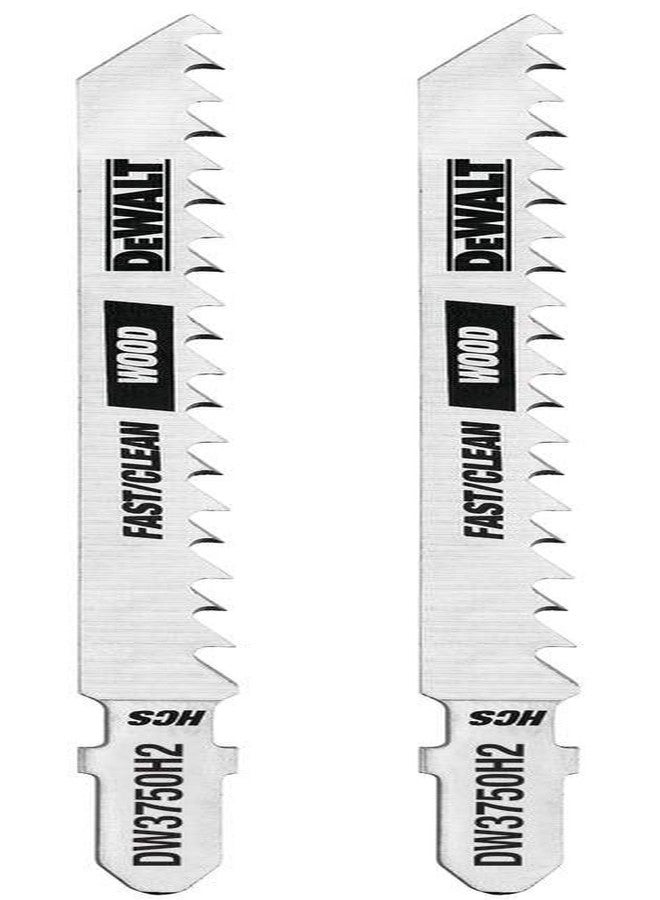DEWALT DW3750H2 4-Inch 6TPI Fast Wood Cut High T-Shank Jig Saw Blade (2-Pack) - Image 2