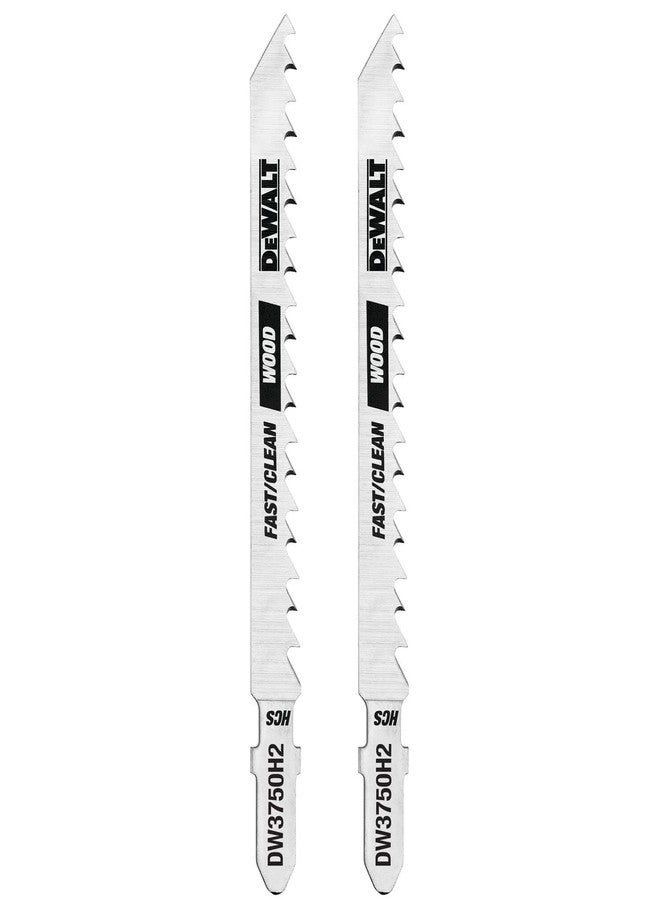 DEWALT DW3750H2 4-Inch 6TPI Fast Wood Cut High T-Shank Jig Saw Blade (2-Pack) - Image 1