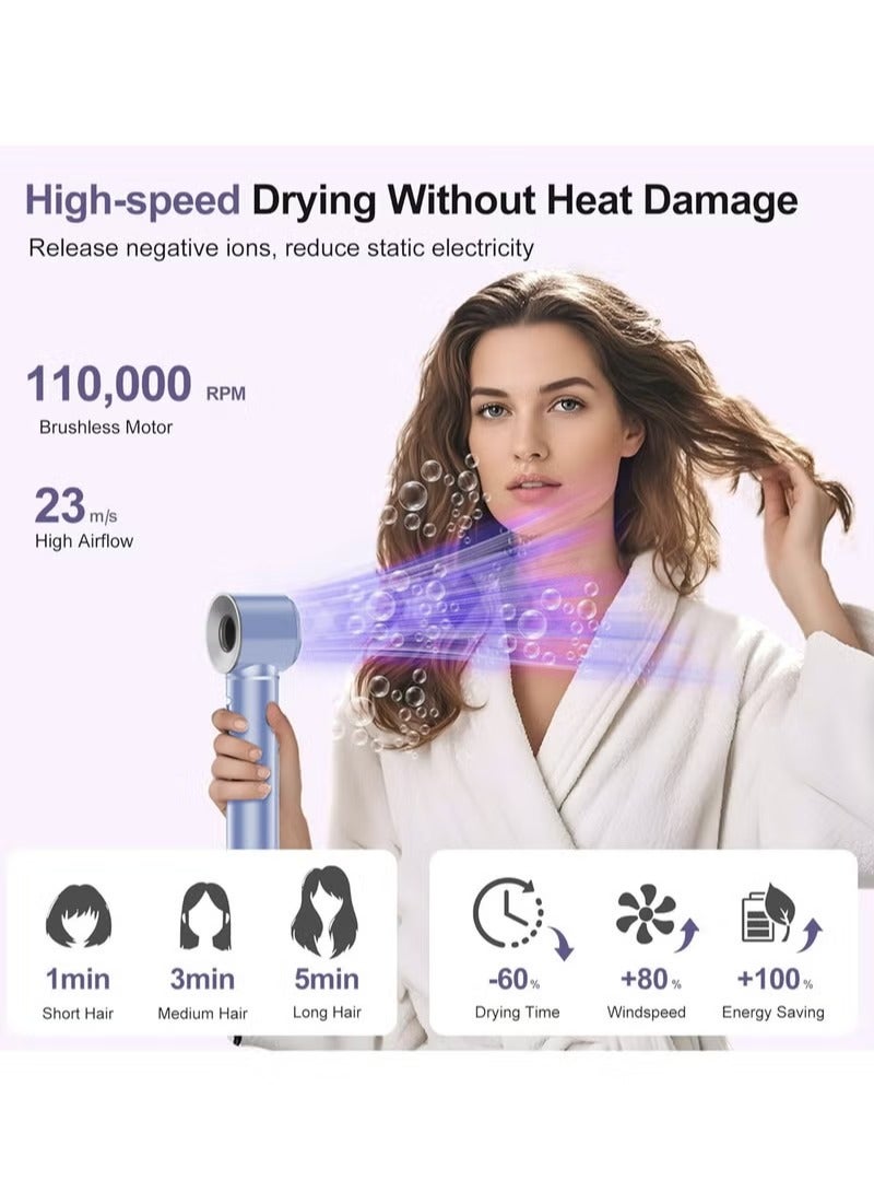 ريبنيو RE-0006 - مجفف شعر عالي السرعة متعدد الوظائف 5 في 1، فرشاة هواء ساخن مع 600 مليون أيون لشعر ناعم وخالٍ من التجعد، والتحكم في تدفق الهواء، وتصفيف ساخن/بارد - Image 4