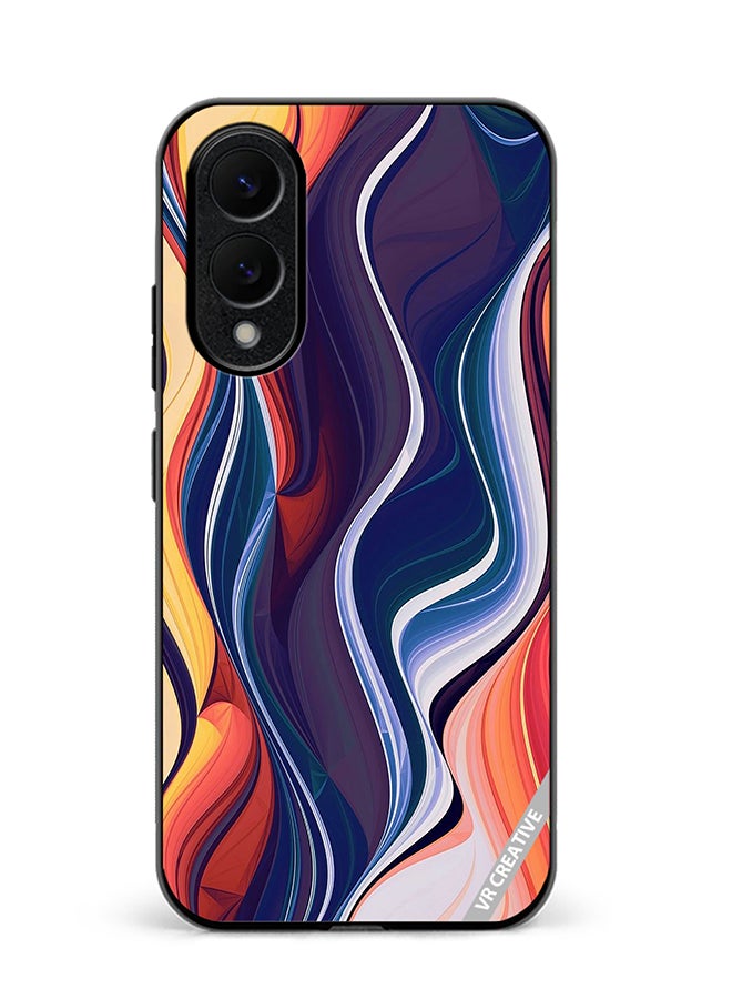 VR CREATIVE Protective Case Cover For Samsung Galaxy S25 Edge Abstract Design Multicolour