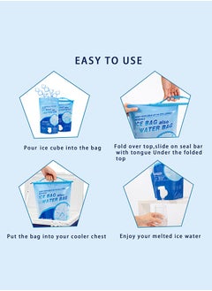 REVEX Reusable Leak proof Ice Bag, 5lb Ice Water for Camping,Hiking, Party, Drop in Cubed Ice,Long Lasting Instant Cooler.1Pack  - Image 3